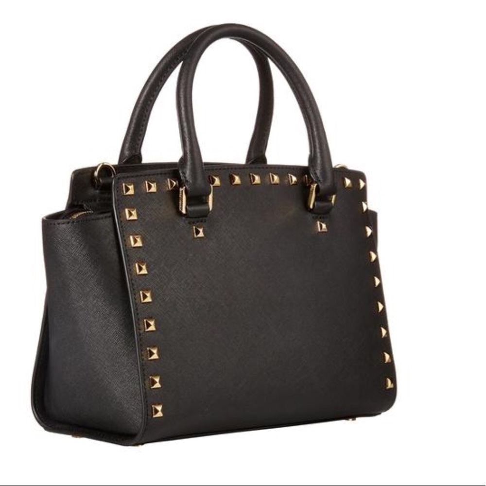 SELMA STUD MEDIUM TOP ZIP SATCHEL
